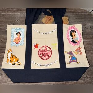 Trader Joe's Disney Princess/ Aladdin Canvas Tote Bag